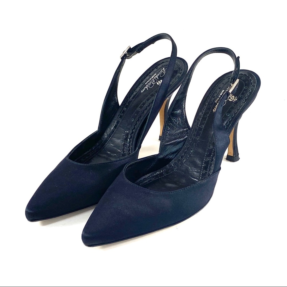 Brooks Brothers Black Slingback Pump Made in Italy